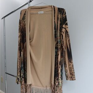Women's Tan and Brown Cardigan‎